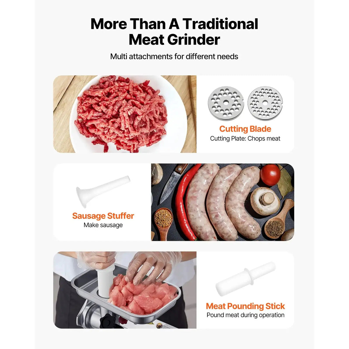 Electric Meat Grinder 5.5 Lbs Per Min 850W