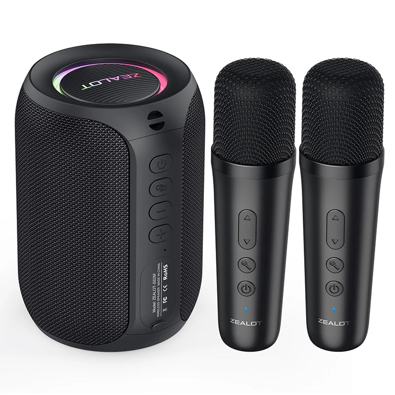 ZEALOT-S62M Karaoke Machine &ndash; Portable Bluetooth 5.3 System 2 microphone