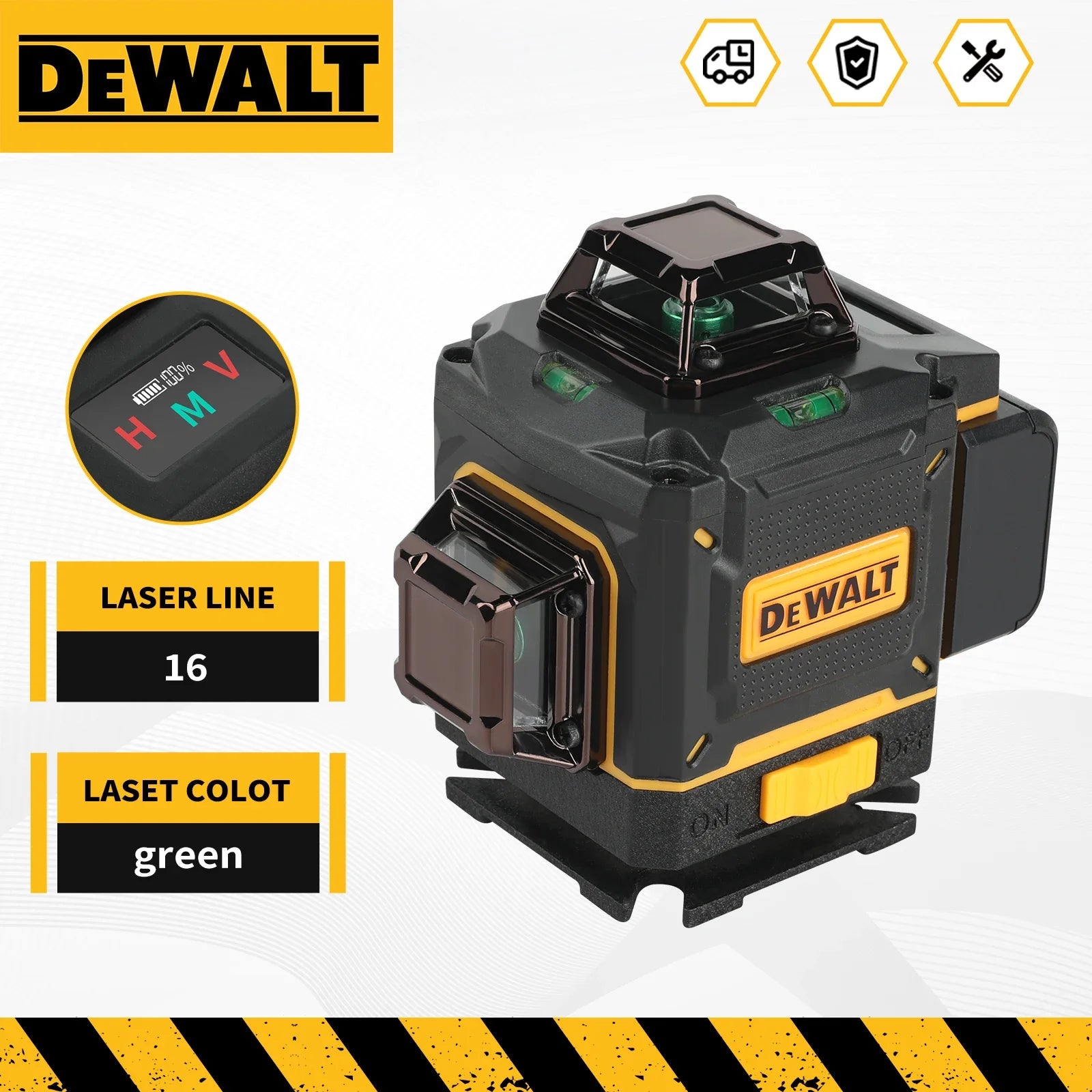 DEWALT 4 Sides 360 Degree Vertical Laser Level &ndash; Green Beam