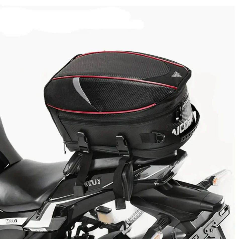 Waterproof Motorcycle Backpack Moto Tail Bag Motorcycle Rear Seat Bag Large Capacity Motorbike Travel Luggage Saddle Bag by InterCyprus Trading Ltd