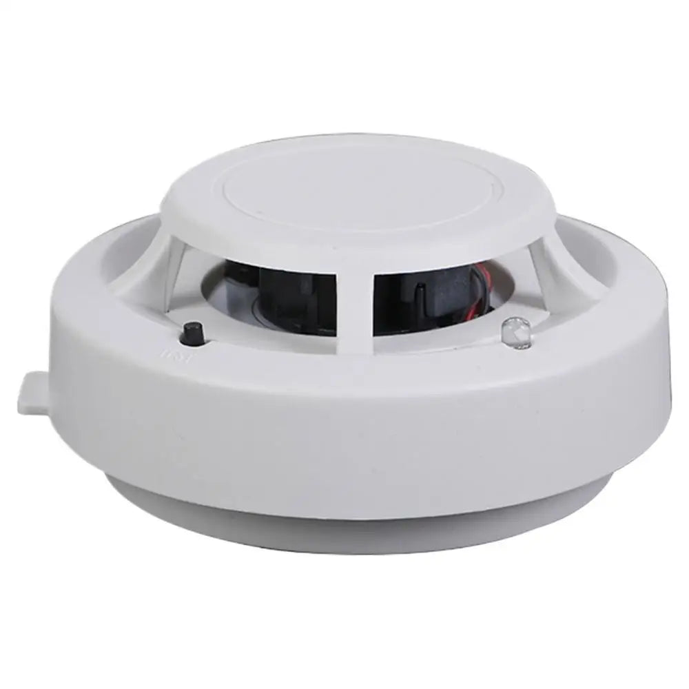 Fire Detector Small Home Fire Smokes Alarm Battery Operated Photoelectric Fire Detector With Test Button For Hotel Bedroom White