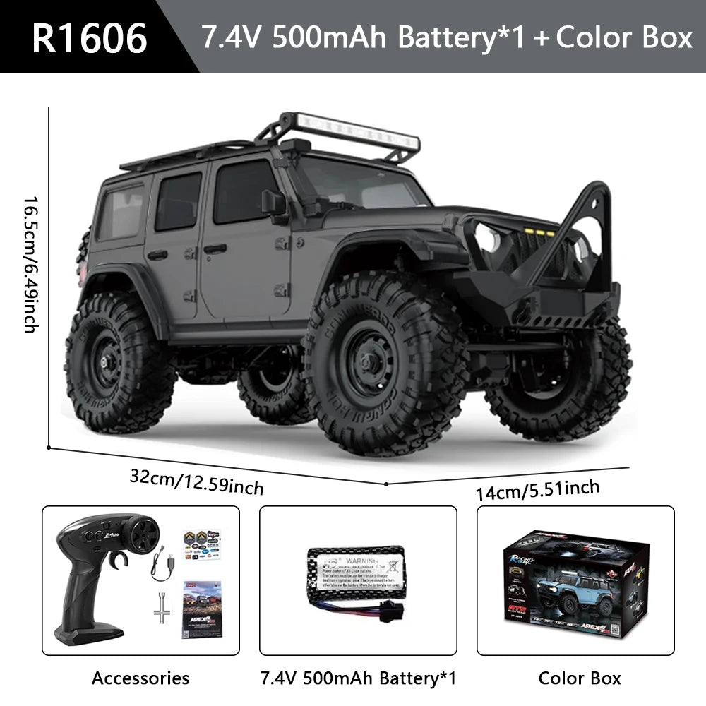 HB R1601 RC Car 1:16 4WD Off Road Model &ndash; LED Lights R1606