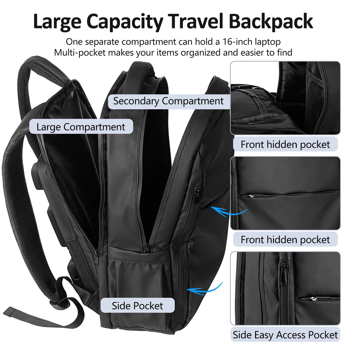 Lixada Backpack With Cooling Fan &ndash; Three-Stage Wind