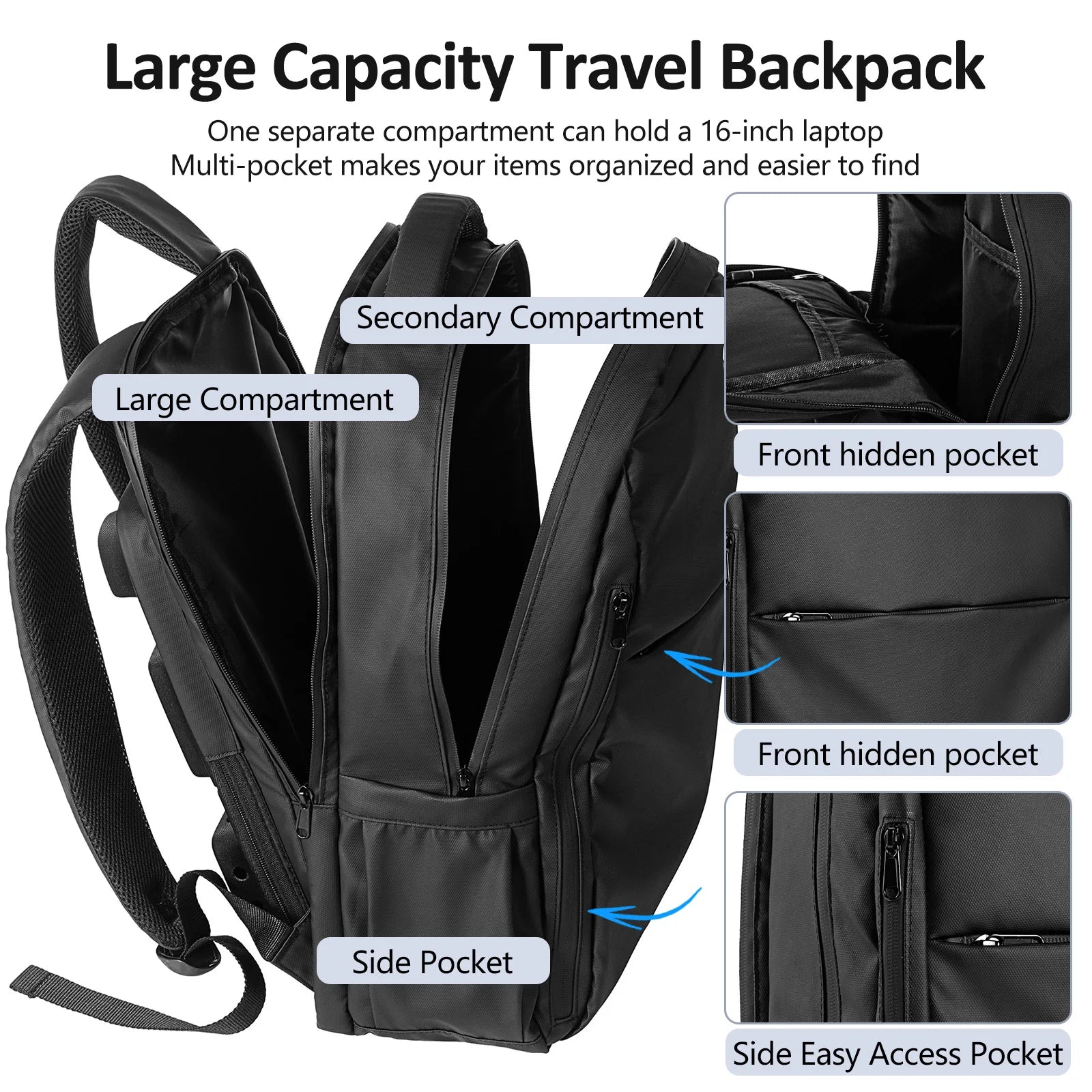 Lixada Backpack With Cooling Fan &ndash; Three-Stage Wind