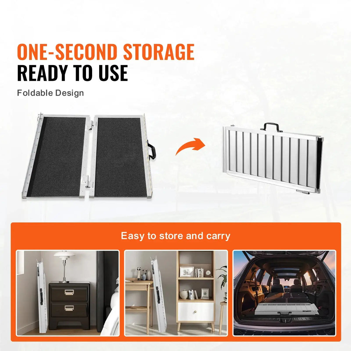 Portable Wheelchair Ramp - Non-Slip Design