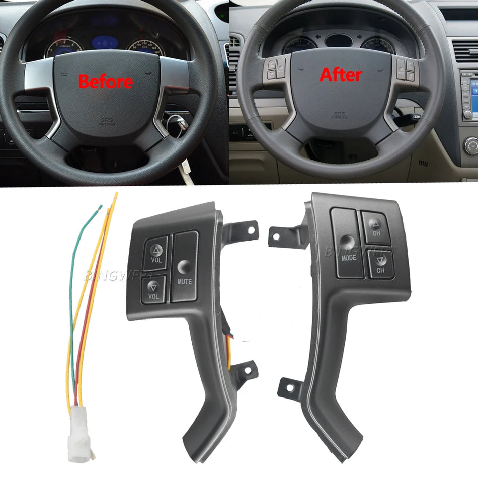Stūres rats Bluetooth audio kontroles poga ar vadu Geely EC7