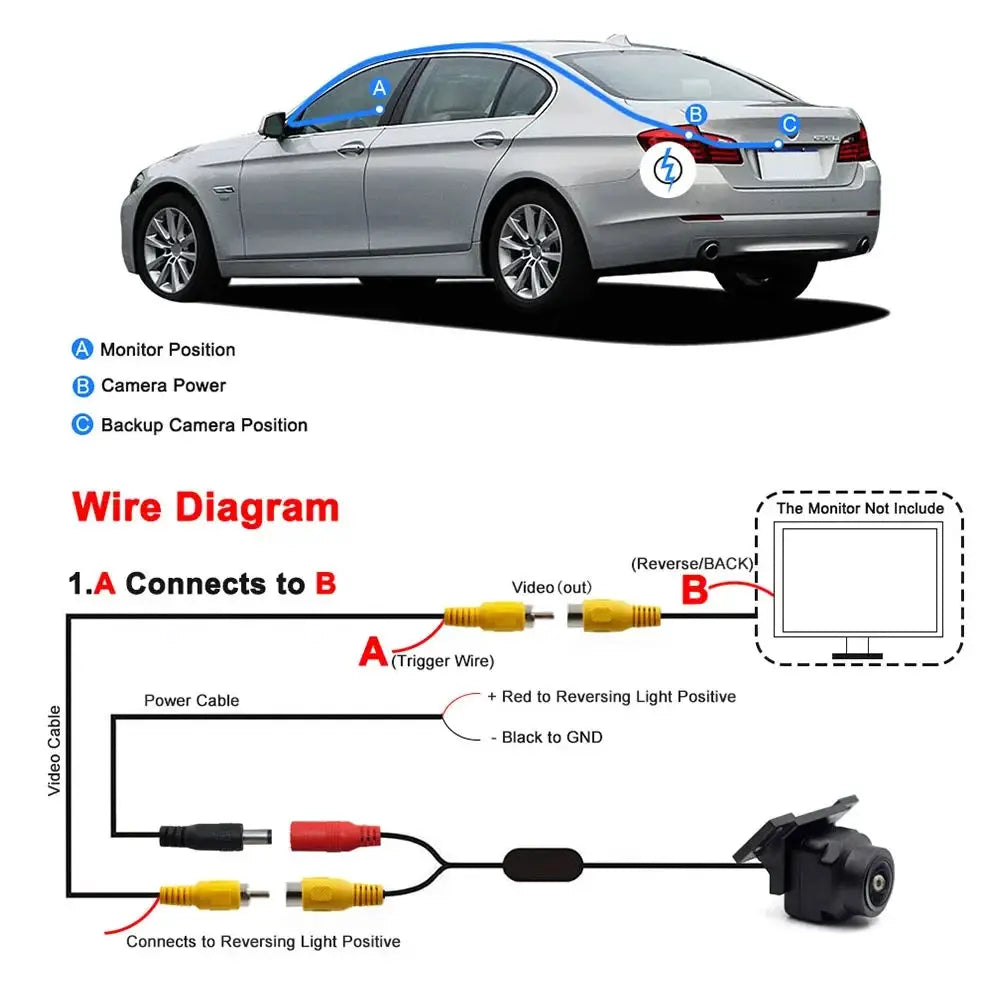 SMARTOUR AHD 1080P CCD CVBS 180 Degrees Fisheye Lens Car Front/Rear View Camera Starlight Night Vision Vehicle Reverse Camera by InterCyprus Trading Ltd