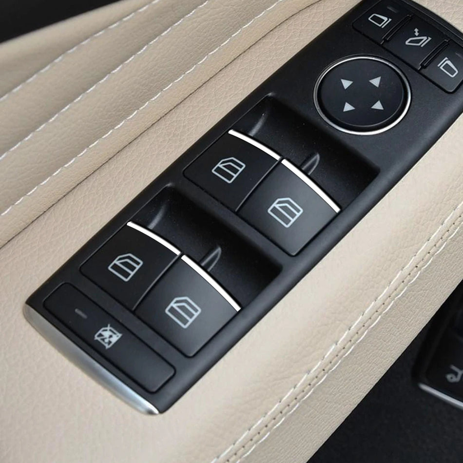 Декорация за бутон за повдигане на врата ABS хром, комплект от 7 части за Mercedes-Benz E Class