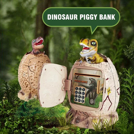 Piggy Bank Dinosaur Egg Model Money Box &ndash; Password Safe