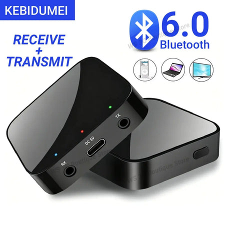 KEBIDUMEI Bluetooth 6.0 Receiver and Transmitter 3.5mm AUX Wireless Audio Adapter Bluetooth Transmitter for Car PC TV Headphones by InterCyprus Trading Ltd