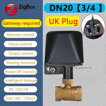 Tuya Smart Water Valve &ndash; Wireless Control With Alexa Zigbee DN20 UK