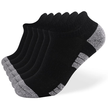 10 Pack Running Socks For Men Women &ndash; Breathable Comfort Black 6packs / M