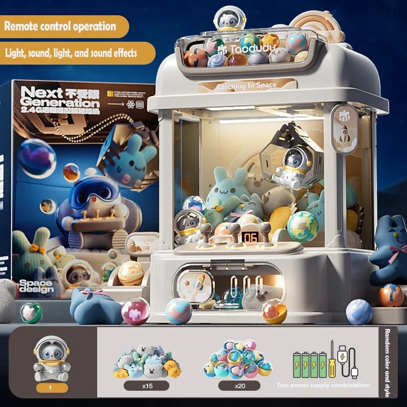 Big Size DIY Claw Machine &ndash; Fun Coin Operated Toy for Kids 29x26x36 white