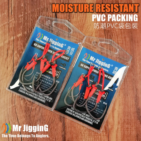 Mr JigginG 6X Heavy Jigging Twin Assist Hooks for Seafishing