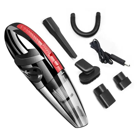 Cordless 120W Cyclone Car Vacuum Handheld For Pet Hair Red