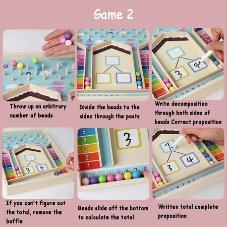 Kids Montessori Math Counting Toy &ndash; Wooden Educational Tool