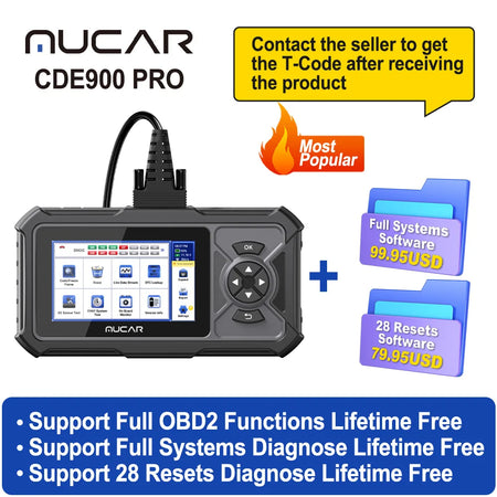 MUCAR CDE900 Pro OBD2 Scanner &ndash; Full System Diagnostics CDE900 PRO Add NO.1 / United States