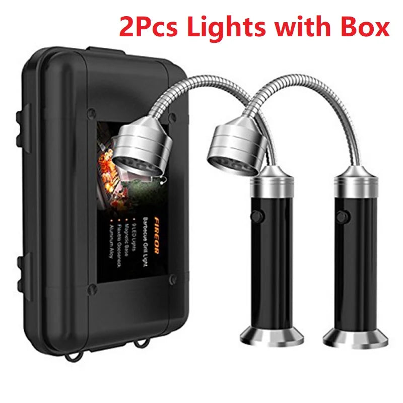 Super-Bright Double Head BBQ Grill Light - Heat Resistant &amp; Portable BBQ lamp