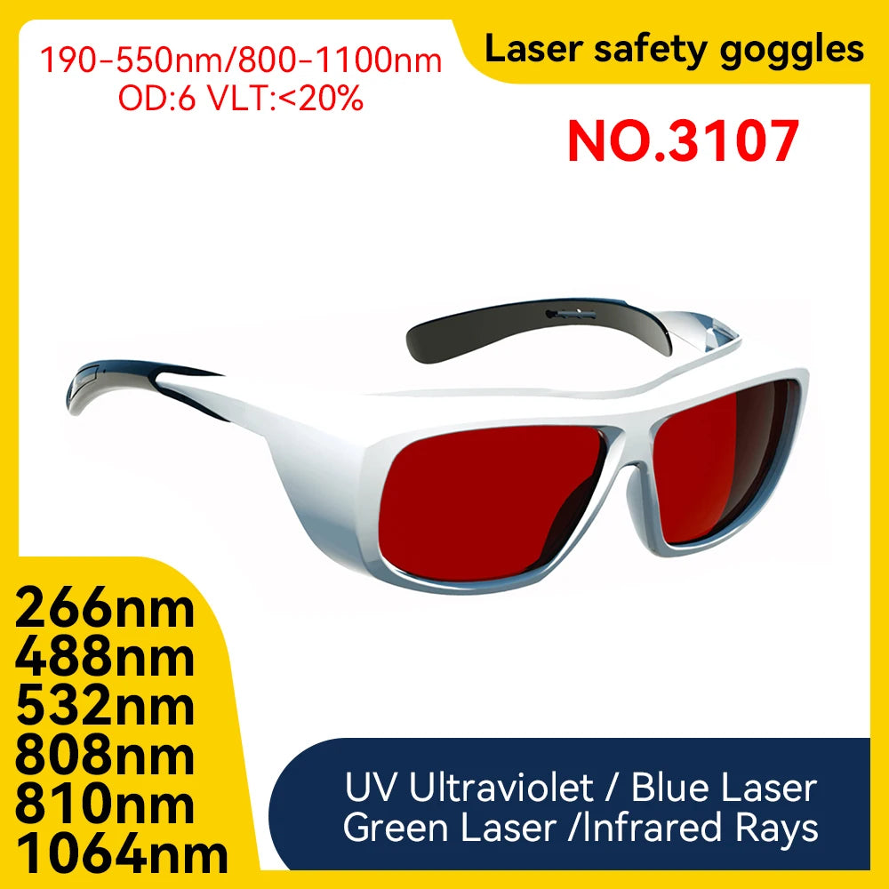 NoEnName_Null OD6 Laser Safety Glasses for 190-2000nm Protection Model 3107 OD6