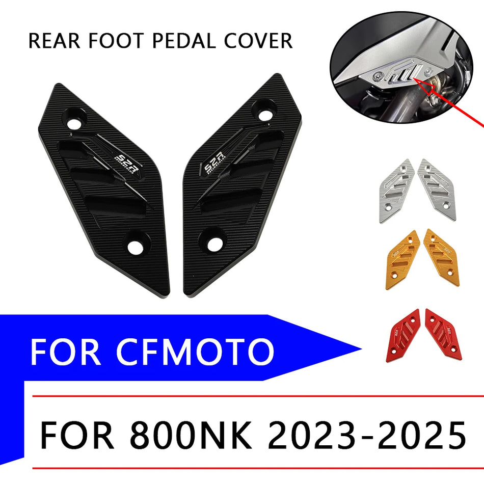 CFMOTO 800NK Bakre fotpedalöverdrag, fotstödsskydd för modeller 2023 till 2025, enkel montering, hållbar yta