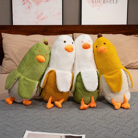Cute Long Strip Banana Duck Plush Toy