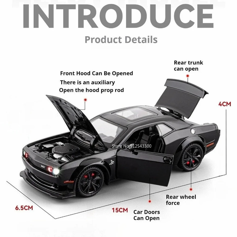 Lādētājs Hellcat 1:32 Metāla Velkamo Auto Modelis Ar Atvērtām Durvīm