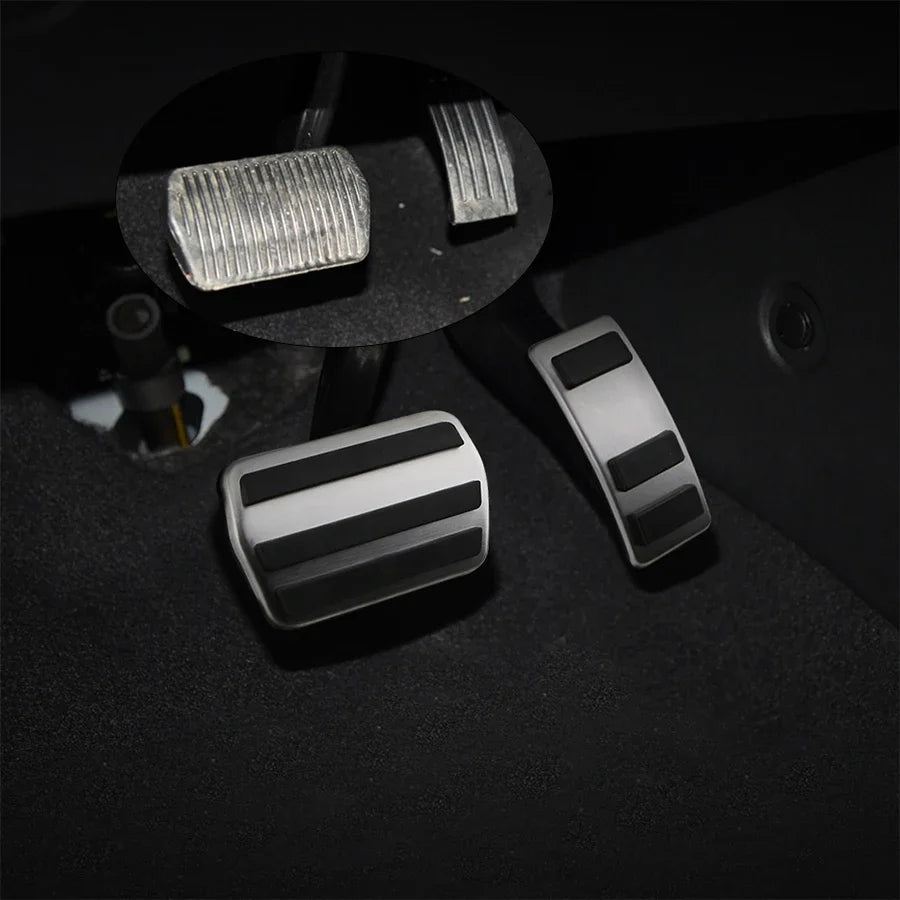 Copripedali per Ford Mustang Mach-E con Base in Acciaio Inossidabile e Gomma Antiscivolo