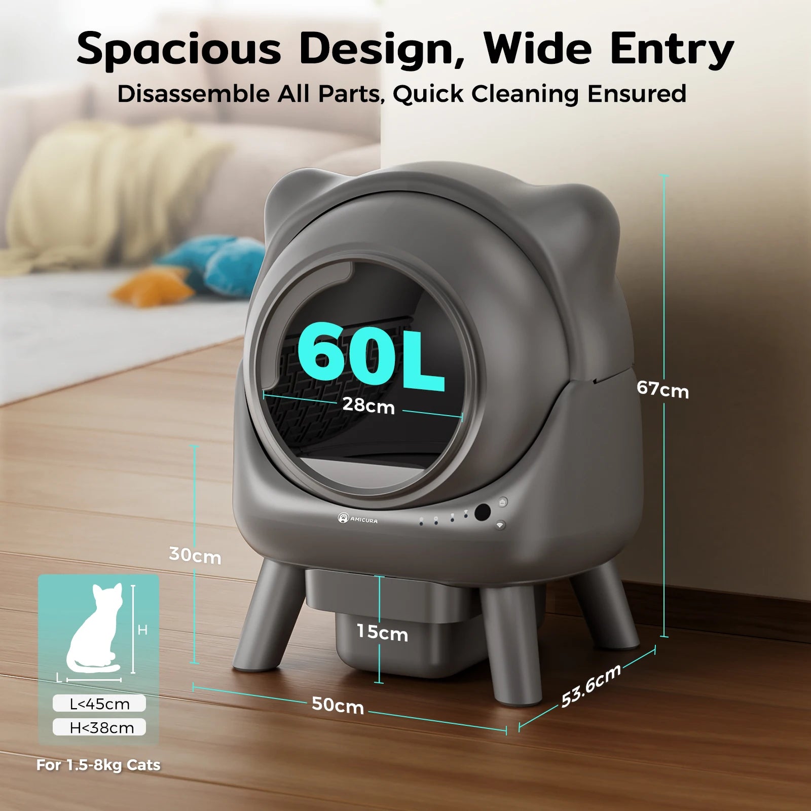 Amicura Cura X1 &ndash; Automatic Self-Cleaning With App Control