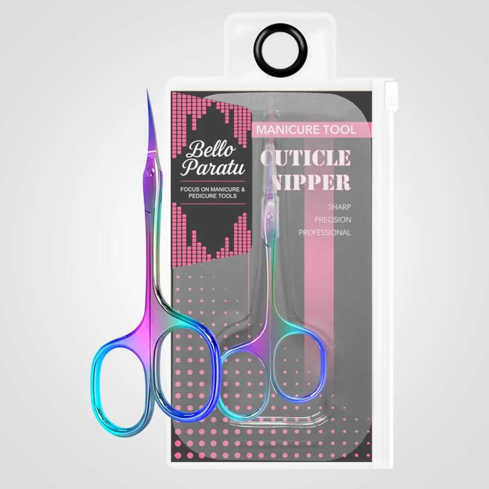 1Pcs Cuticle Scissors Extra Fine Curved Blade &ndash; Ultra Sharp MULTI