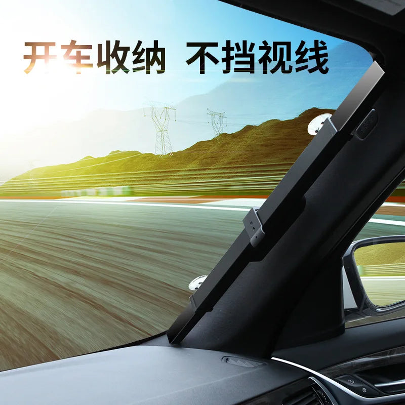 Automatic Retractable Car Sunshade &ndash; Heat-Insulating Front Windshield Protection