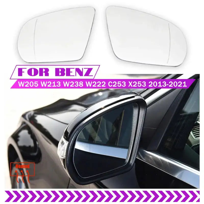 Replacement Heated Blind Spot Rear Mirror Glass For Mercedes