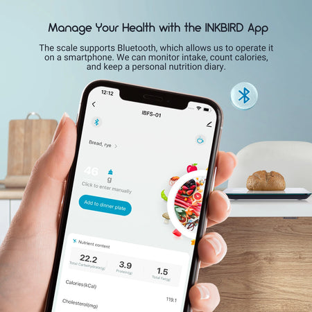 InkBird IBFS-01 Kitchen Scale &ndash; Bluetooth Connectivity