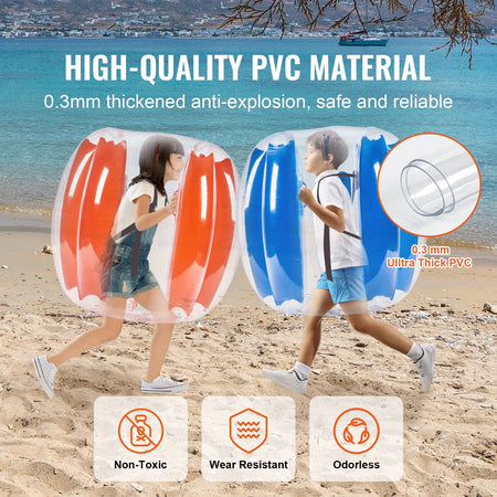 SucceBuy 2 Pack Inflatable Bumper Balls &ndash; Durable PVC