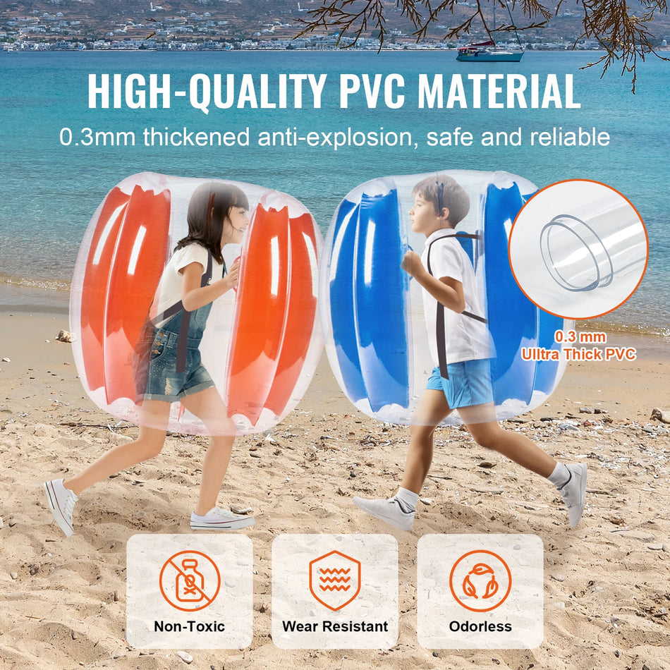 SucceBuy 2 Pack Inflatable Bumper Balls &ndash; Durable PVC