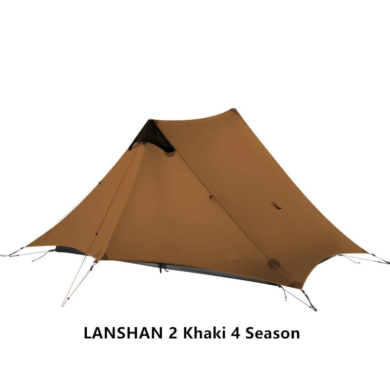 FLAME'S CREED LanShan Ultralight 2-Person 3-Season Camping Tent Khaki 2P 4 Season