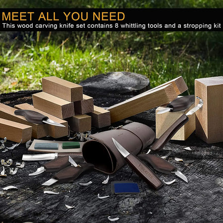 Deluxe 15PCS Wood Carving Tool Set by VIBRATITE for Beginners and Enthusiasts