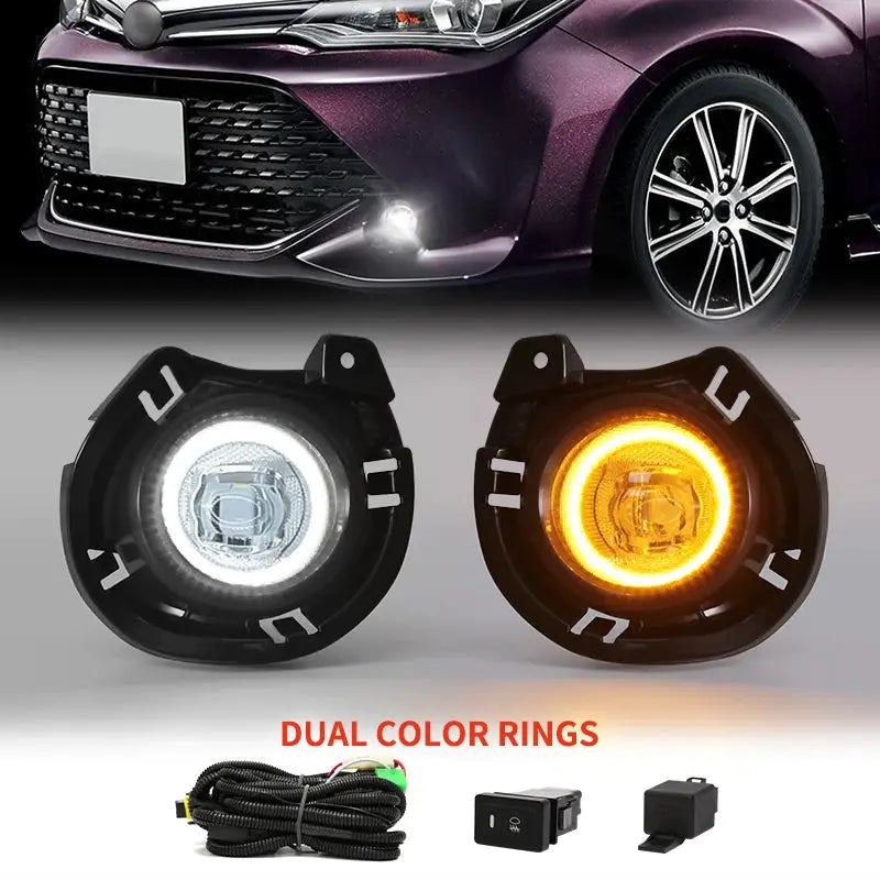LED Fog Lamp For Toyota Corolla AXIO 2015~ON Daytime Running Lights DRL White Yellow by InterCyprus Trading Ltd