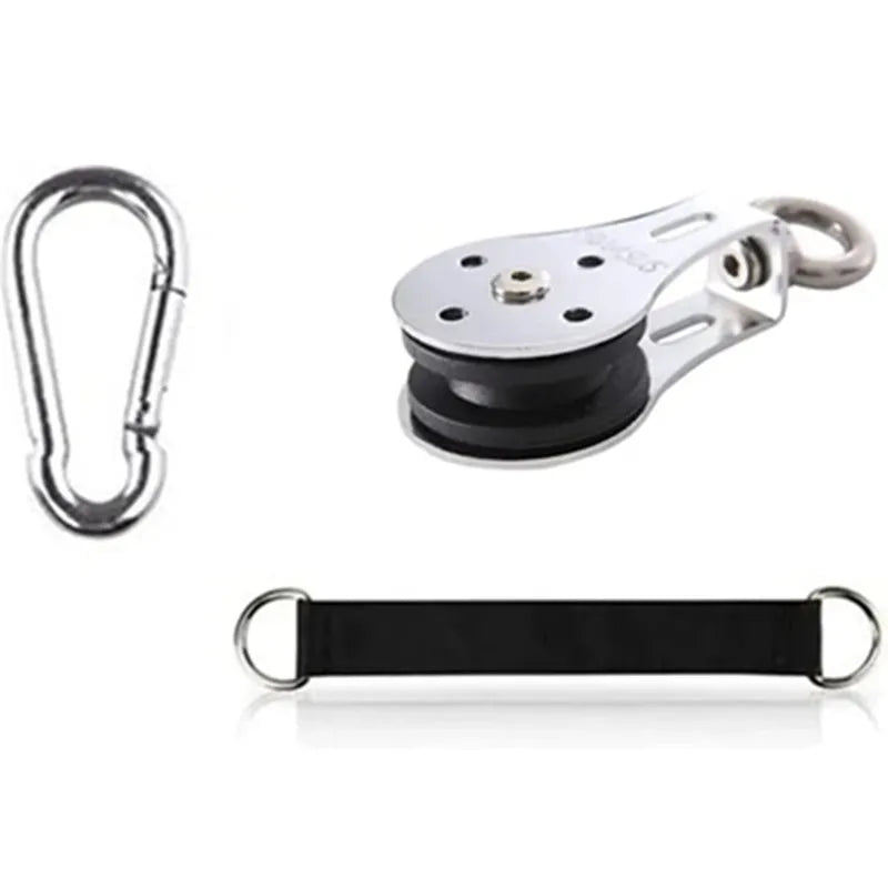 Silent 360&deg; Gym Cable Pulley System for DIY Home Fitness