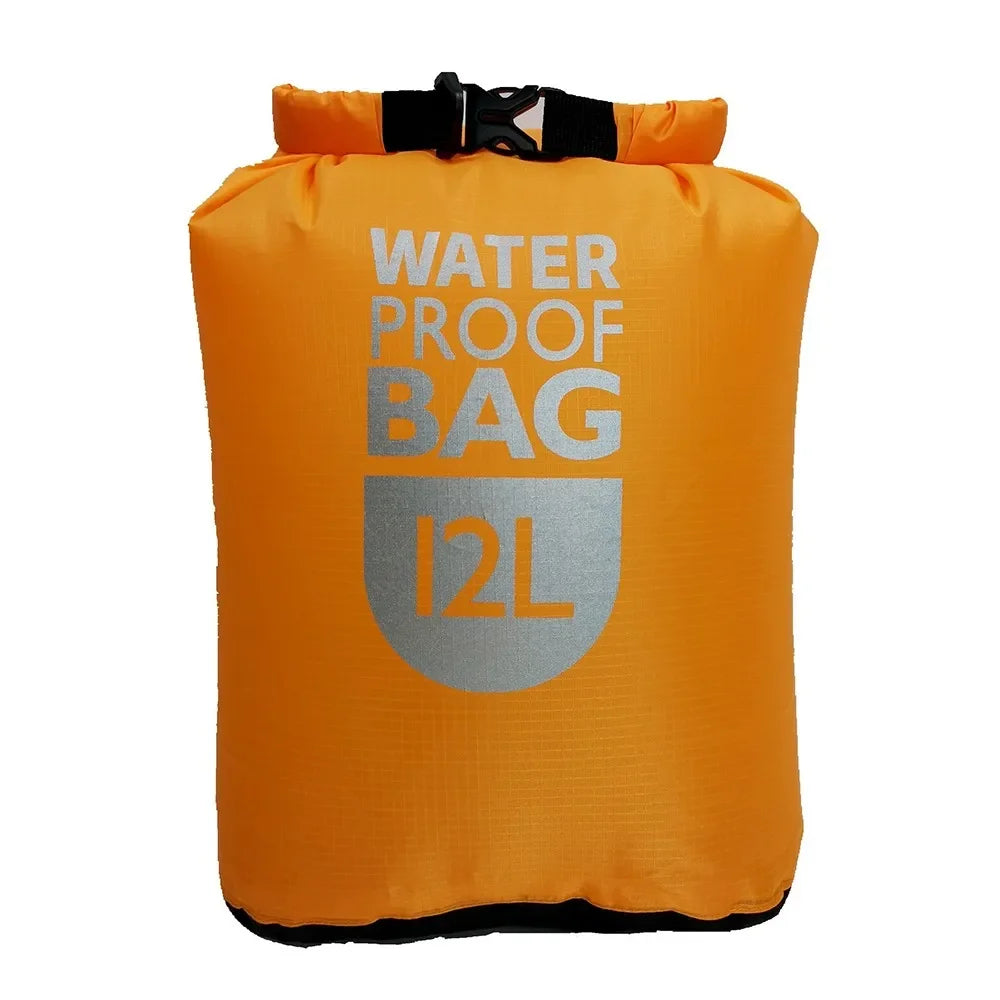 Waterproof Dry Sack Bag for Outdoor Adventures - 6L &amp; 12L Options Orange12L / CN (Origin)