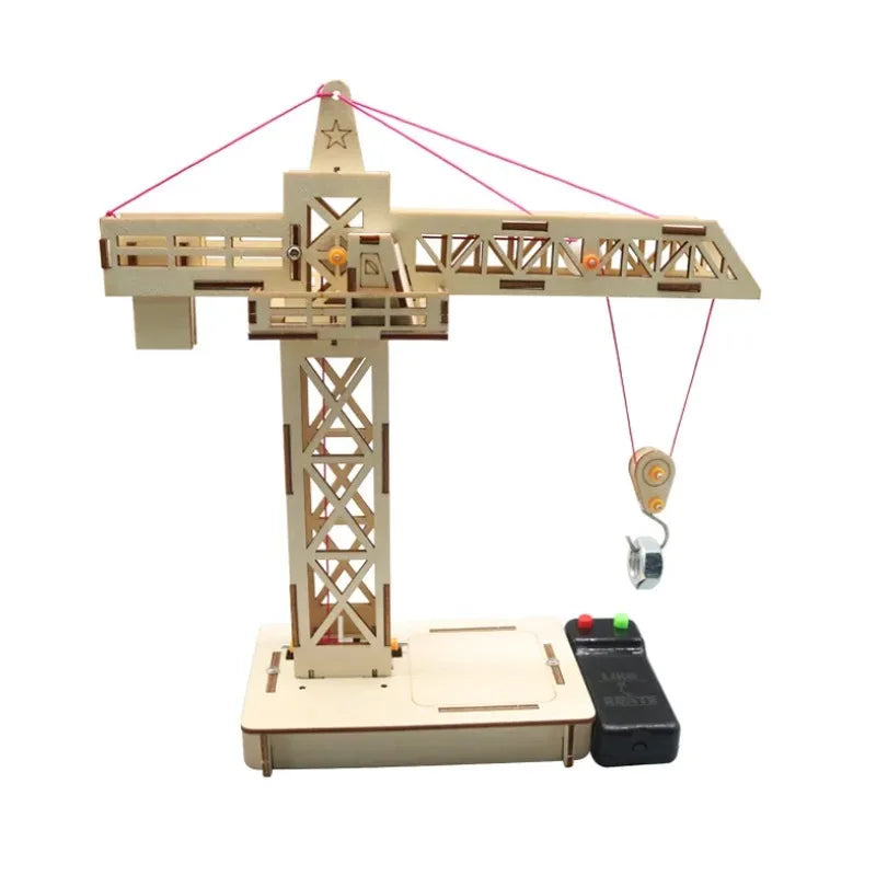 Remote Control Tower Crane Kit &ndash; Eco Friendly Wood Toy 1 set