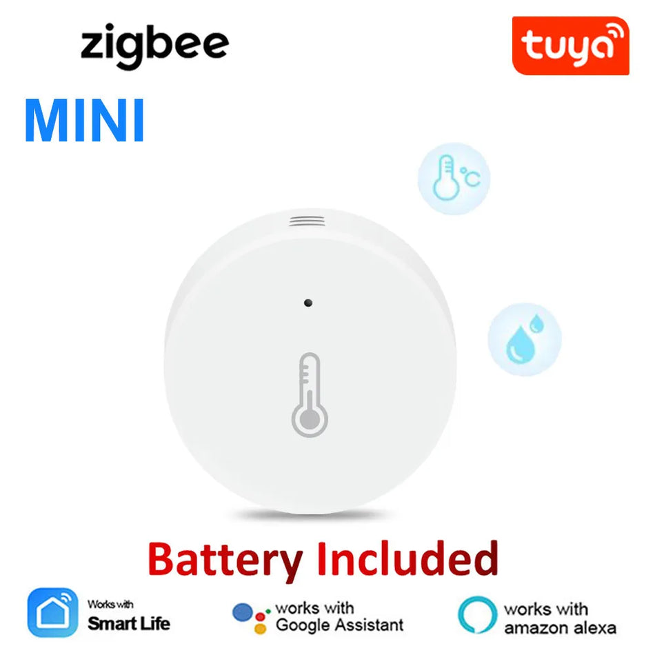 Tuya Zigbee 3.0 Sıcaklık ve Nem Sensörü Akıllı Yaşam APP ile Uzaktan Monitör Alexa Google Home ile Pille Çalışır