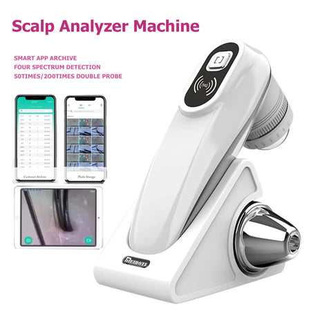 WIFI Scalp Skin Detector 50X200X - HD 5G WiFi Follicle Scan