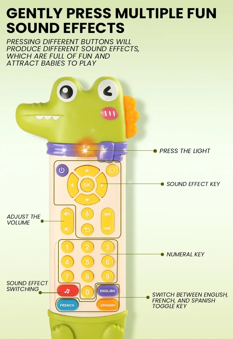 Croco Baby Phone Toy &ndash; Educational Music Remote Teether