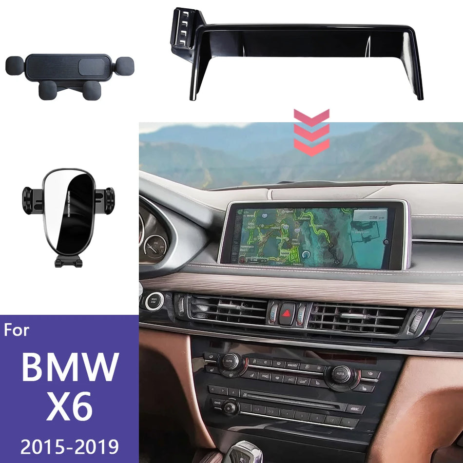 BMW X6 F16 2015 2019 Trådlös Laddning Gravitation Telefonfäste