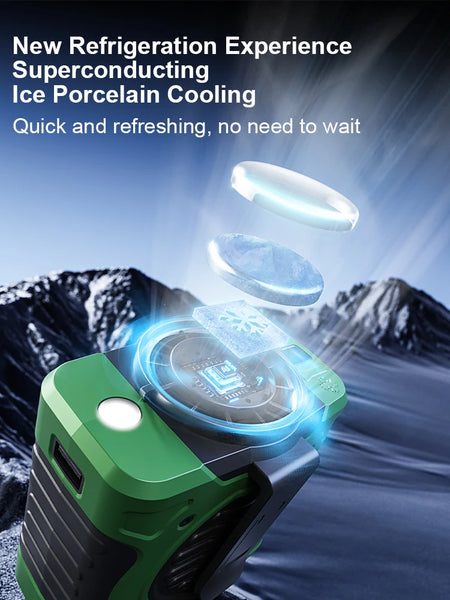 8000mAh Waist Clip Fan &ndash; 199 Wind Speeds with LED Lighting