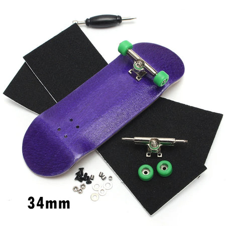 Maple Wooden Fingerboard Complete &ndash; Durable Mini Skateboard purple