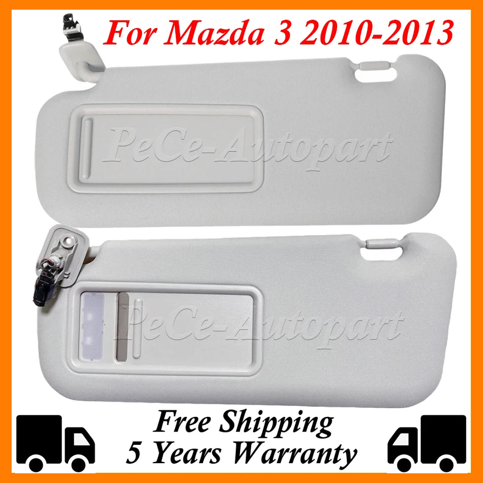 Солнцезащитный козырек с зеркалом и подсветкой для Mazda 3 2010-2013