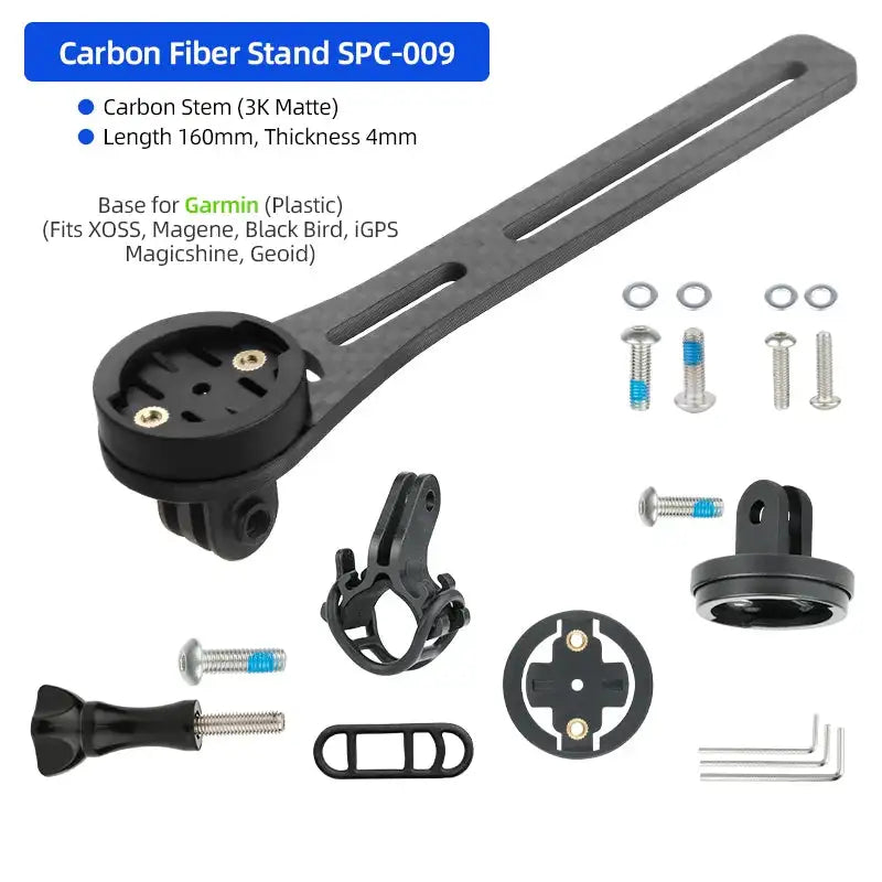 Carbon Handlebar Computer Bracket For Garmin Bryton Wahoo CB Long SPC009GB-C