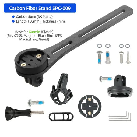 Carbon Handlebar Computer Bracket For Garmin Bryton Wahoo CB Long SPC009GB-C