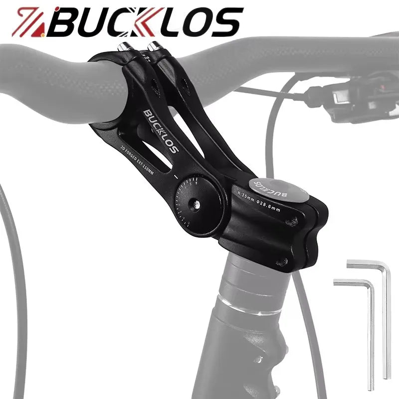 Bucklos MTB Řídítková objímka 3D kovaná hliníková, 31.8mm, nastavitelná 90/110/145mm